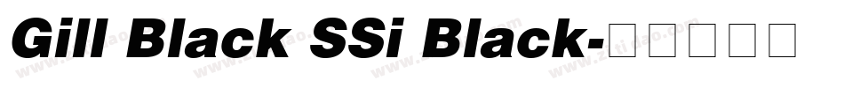 Gill Black SSi Black字体转换